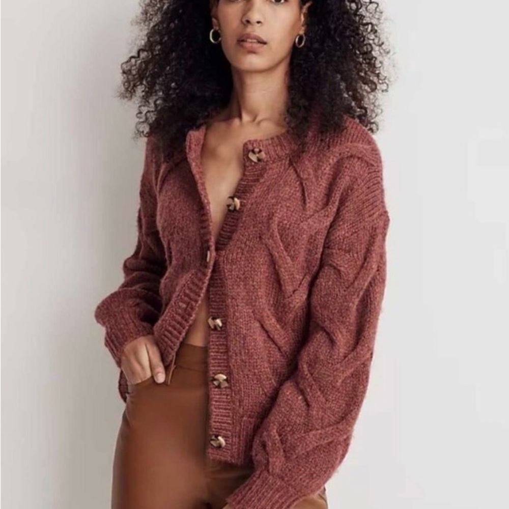 Madewell Warm Brown Cardigan Sweater